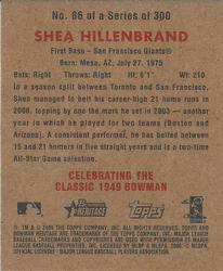 2006 Bowman Heritage - Mini #86 Shea Hillenbrand Back
