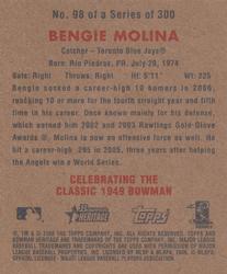 2006 Bowman Heritage - Mini #98 Bengie Molina Back