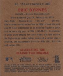 2006 Bowman Heritage - Mini #118 Eric Byrnes Back