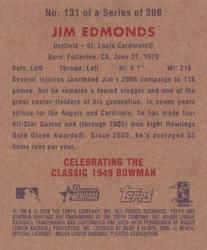 2006 Bowman Heritage - Mini #131 Jim Edmonds Back
