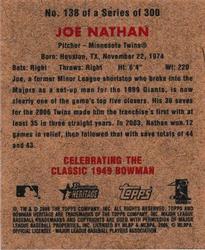 2006 Bowman Heritage - Mini #138 Joe Nathan Back