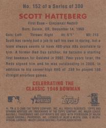 2006 Bowman Heritage - Mini #152 Scott Hatteberg Back