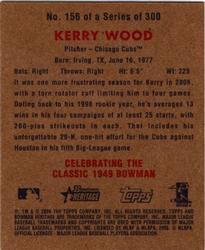 2006 Bowman Heritage - Mini #156 Kerry Wood Back