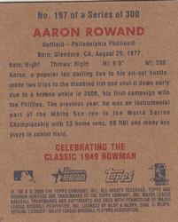 2006 Bowman Heritage - Mini #197 Aaron Rowand Back