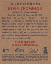 2006 Bowman Heritage - Mini #228 Kevin Thompson Back