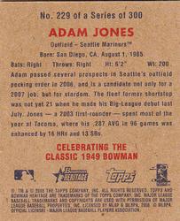 2006 Bowman Heritage - Mini #229 Adam Jones Back