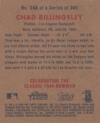 2006 Bowman Heritage - Mini #248 Chad Billingsley Back