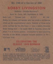 2006 Bowman Heritage - Mini #249 Bobby Livingston Back