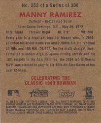 2006 Bowman Heritage - Mini #253 Manny Ramirez Back