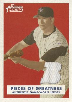 2006 Bowman Heritage - Pieces of Greatness #PG-THE Todd Helton Front