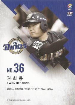 2019 SCC Premium Collection #SCCP1-19/220 Hee-Dong Kwon Back