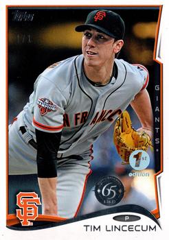 2017 Topps 65th Anniversary Party '14 Topps 1st Edition #397 Tim Lincecum Front