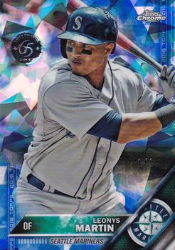 2017 Topps 65th Anniversary Party '16 Topps Chrome Sapphire #601 Leonys Martin Front