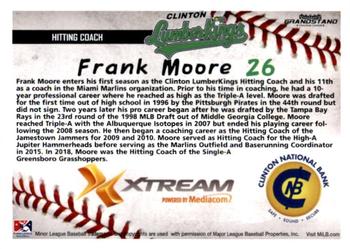 2019 Grandstand Clinton LumberKings #NNO Frank Moore Back
