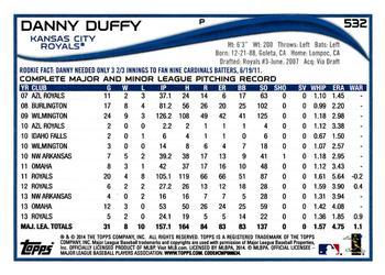 2014 Topps - 1st Edition #532 Danny Duffy Back