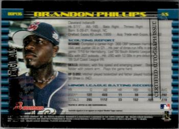 2006 Bowman Originals - Buyback Autographs #BDP136 Brandon Phillips Back