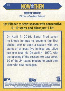2019 Topps Heritage - Now and Then #NT-6 Trevor Bauer Back