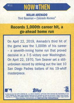 2019 Topps Heritage - Now and Then #NT-11 Nolan Arenado Back