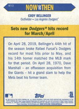 2019 Topps Heritage - Now and Then #NT-13 Cody Bellinger Back