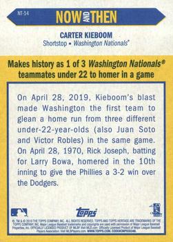2019 Topps Heritage - Now and Then #NT-14 Carter Kieboom Back