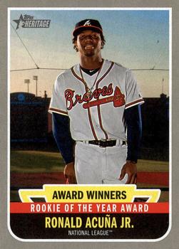 2019 Topps Heritage - Award Winners #AW-6 Ronald Acuña Jr. Front