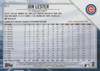 2019 Topps National Baseball Card Day - Chicago Cubs #CHC-4 Jon Lester Back