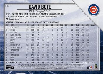2019 Topps National Baseball Card Day - Chicago Cubs #CHC-8 David Bote Back