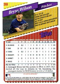 2019 Topps Archives - Purple #269 Bryse Wilson Back