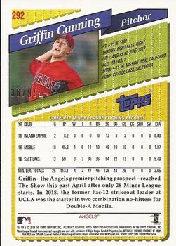 2019 Topps Archives - Silver #292 Griffin Canning Back