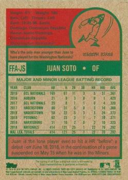 2019 Topps Archives - Fan Favorite Autographs #FFA-JS Juan Soto Back