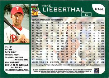 2019 Topps Archives - Fan Favorite Autographs #FFA-ML Mike Lieberthal Back