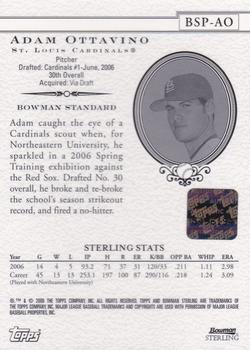 2006 Bowman Sterling - Prospects #BSP-AO Adam Ottavino Back
