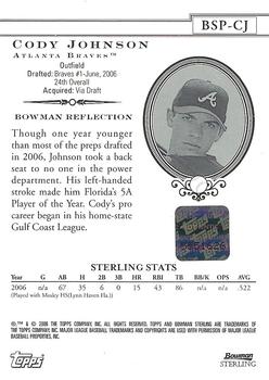 2006 Bowman Sterling - Prospects #BSP-CJ Cody Johnson Back