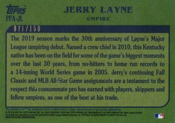 2019 Topps Archives - Fan Favorite Autographs Purple #FFA-JL Jerry Layne Back