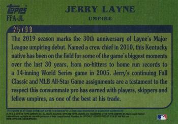 2019 Topps Archives - Fan Favorite Autographs Silver #FFA-JL Jerry Layne Back