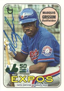 2019 Topps Archives - 50th Anniversary of the Montréal Expos Autographs Green #MTLA-MG Marquis Grissom Front