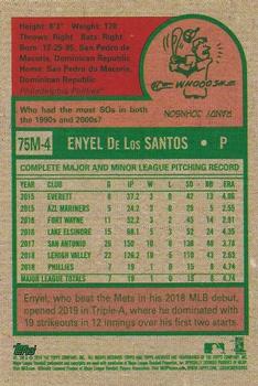 2019 Topps Archives - 1975 Topps Mini #75M-4 Enyel De Los Santos Back