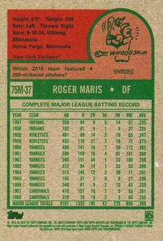 2019 Topps Archives - 1975 Topps Mini #75M-37 Roger Maris Back