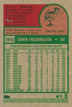 2019 Topps Archives - 1975 Topps Mini #75M-52 Edwin Encarnacion Back