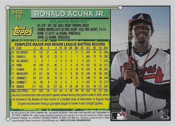 2019 Topps Archives - 1994 Topps Future Stars #94FS-15 Ronald Acuña Jr. Back