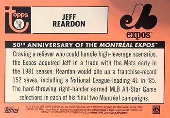 2019 Topps Archives - 50th Anniversary of the Montréal Expos #MTL-JR Jeff Reardon Back