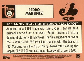 2019 Topps Archives - 50th Anniversary of the Montréal Expos #MTL-PM Pedro Martinez Back