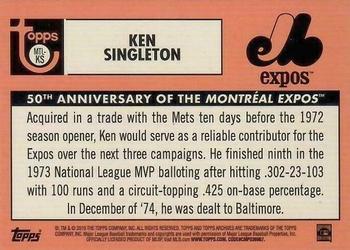 2019 Topps Archives - 50th Anniversary of the Montréal Expos #MTL-KS Ken Singleton Back
