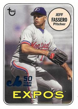 2019 Topps Archives - 50th Anniversary of the Montréal Expos Blue Foil #MTL-JF Jeff Fassero Front