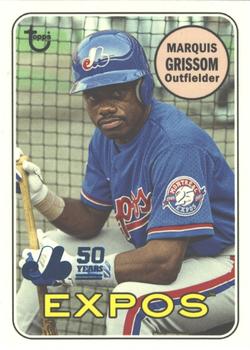 2019 Topps Archives - 50th Anniversary of the Montréal Expos Blue Foil #MTL-MG Marquis Grissom Front