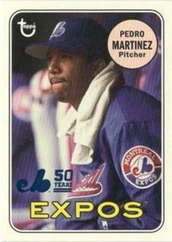 2019 Topps Archives - 50th Anniversary of the Montréal Expos Blue Foil #MTL-PM Pedro Martinez Front