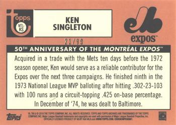 2019 Topps Archives - 50th Anniversary of the Montréal Expos Green Foil #MTL-KS Ken Singleton Back