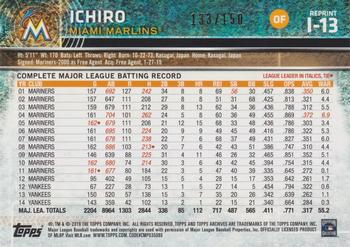 2019 Topps Archives - Ichiro Retrospective Blue Foil #I-13 Ichiro Back