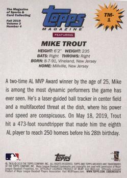 2019 Topps Archives - 1994 Topps Magazine #TM-1 Mike Trout Back