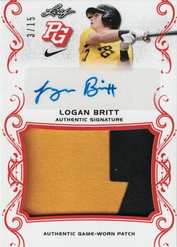 2018 Leaf Perfect Game National Showcase - Patch Autograph Red #PA-LB1 Logan Britt Front
